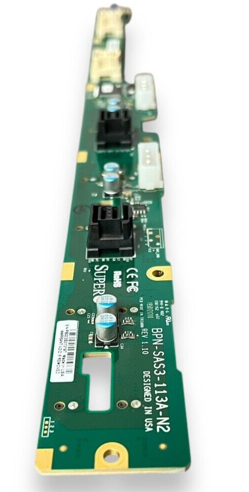 Supermicro BPN-SAS3-113A-N2 8-Bay 2.5″ SFF SAS3 2x NVMe Backplane for 1U Chassis