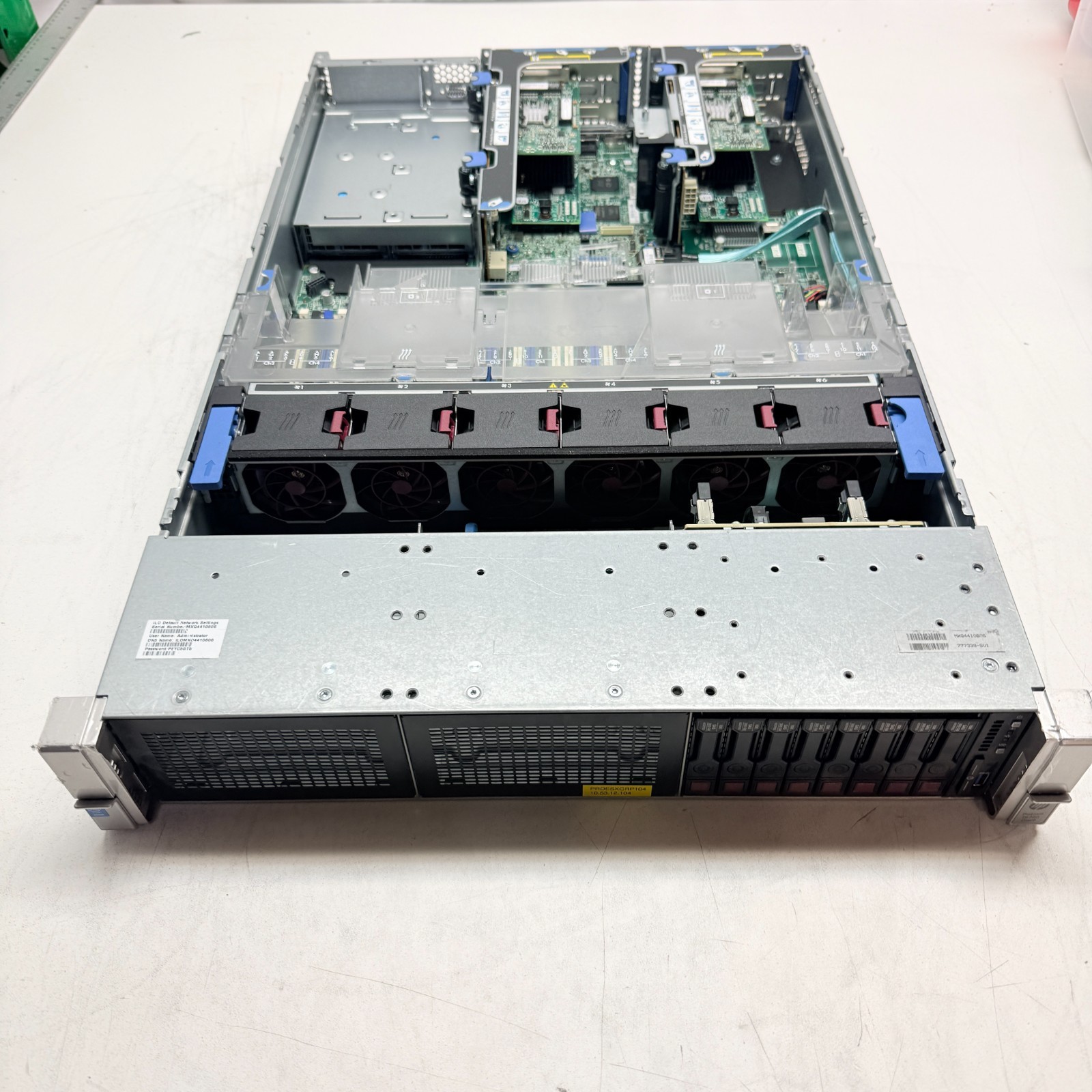 HP ProLiant DL380 Gen9 Barebone Server No RAM w/(8) 300GB HDDs and Power Cable