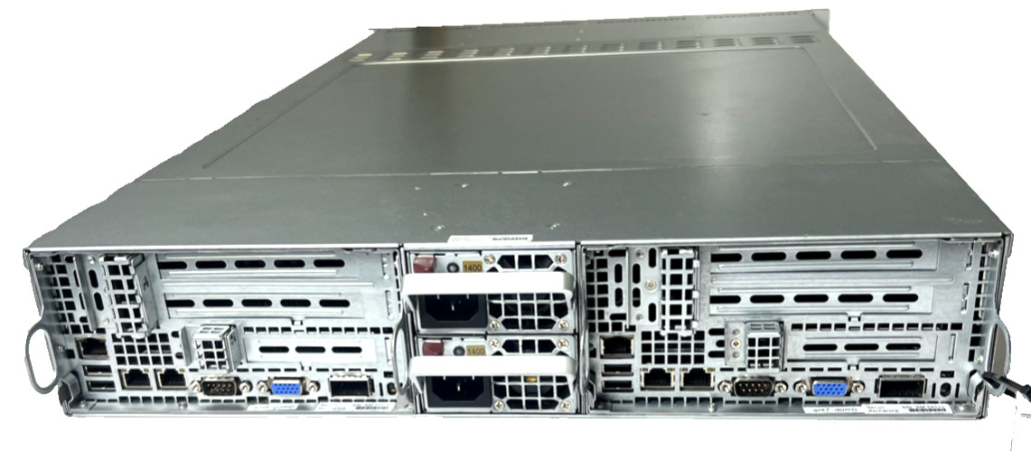 Supermicro CSE-827 2x H8DGT-HF/H8DGT-HIBQF 4 x AMD 6128 @2.0GHz, 32GB Mem Each