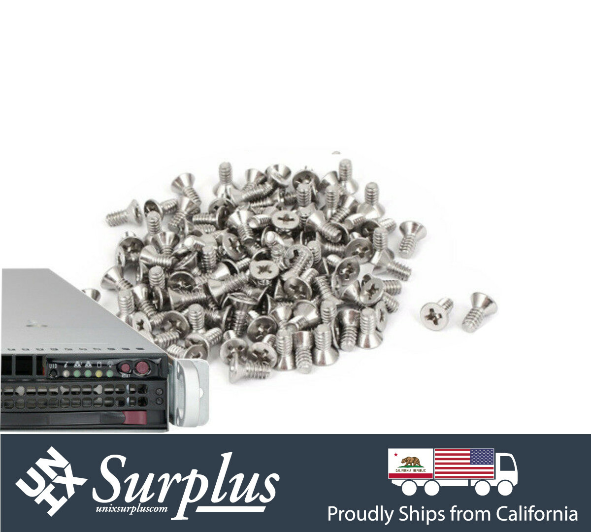 QTY 50x 6-32 Flat Countersunk Screws 3.5″ Hard Drive UXS Server Supermicro 2U