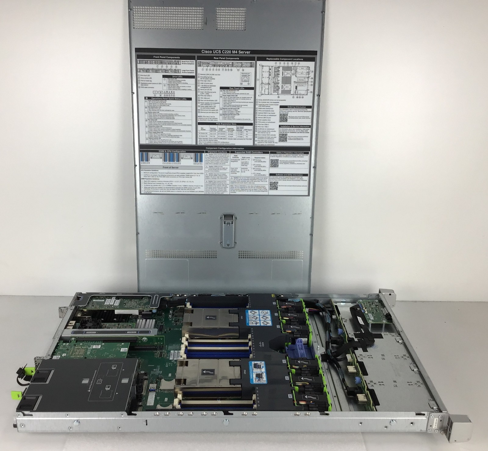 Cisco UCSC-C220-M4S 2x Intel Xeon E5-2690 V3 2.6GHz 2x X540-T2 No Ram No Drives