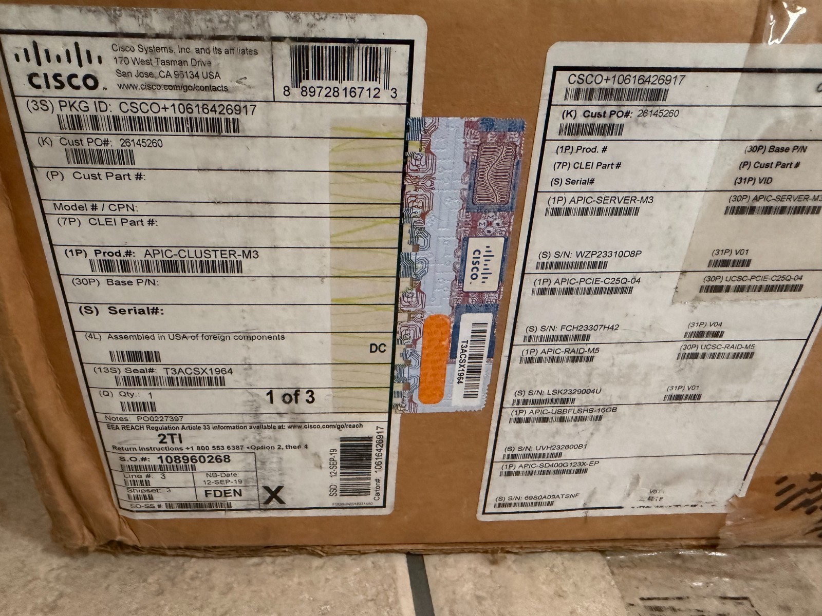 Cisco APIC-SERVER-M3 10xSFF 2x Xeon Bronze 3106 96GB RAM