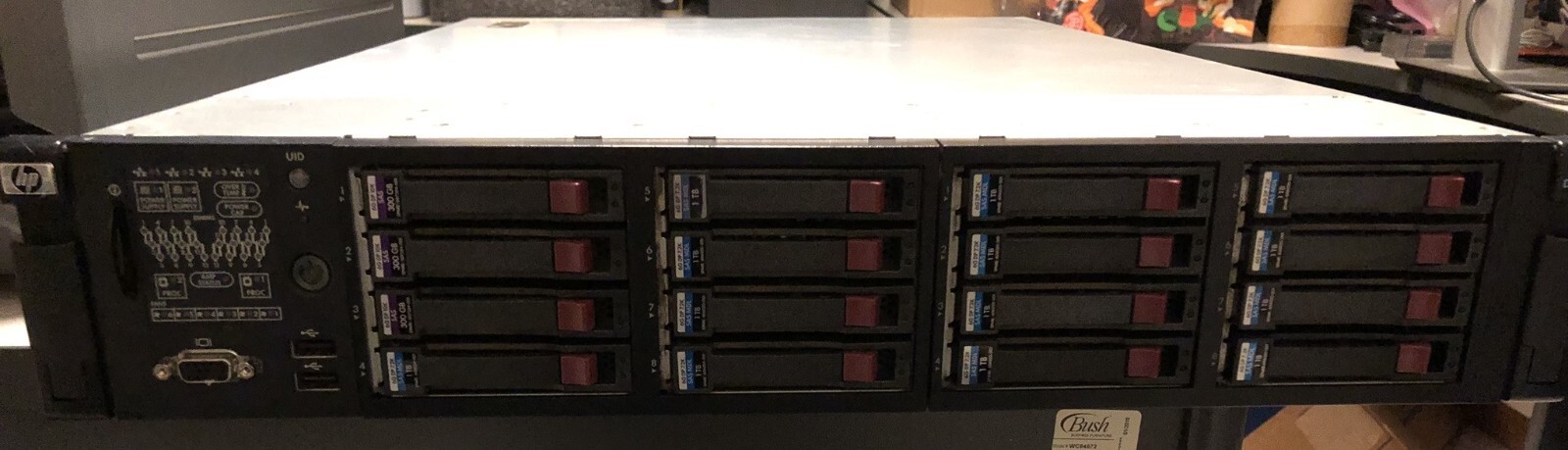 HP ProLiant DL385 G7, 64GB DDR3, 13 x 1TB and 3 x 300GB drives, 2 x CPU 2.6 GHz