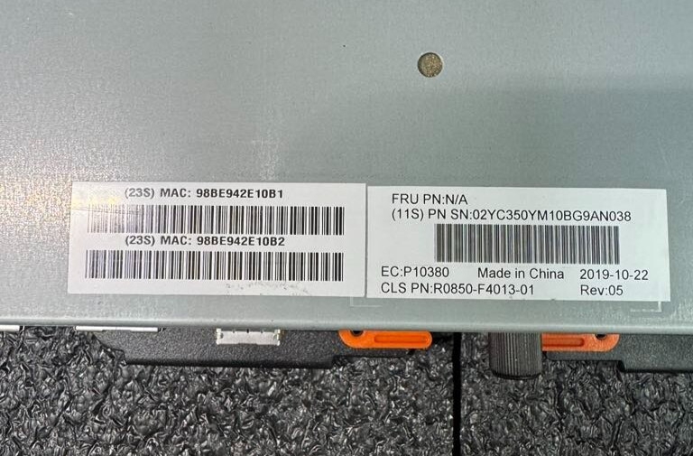 IBM 02YC350 Storwize V5010E 12Gb/s 16GB FC SAS Node Canister Flash System