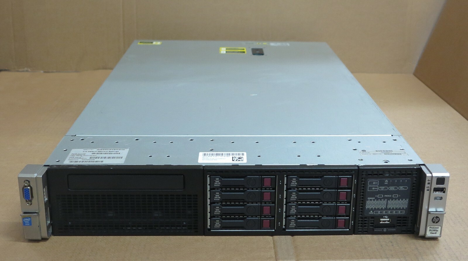 HP ProLiant DL380p G8 2x 8C E5-2680 2.7GHz 32GB Ram 2.4TB HDD Rack 2U Server
