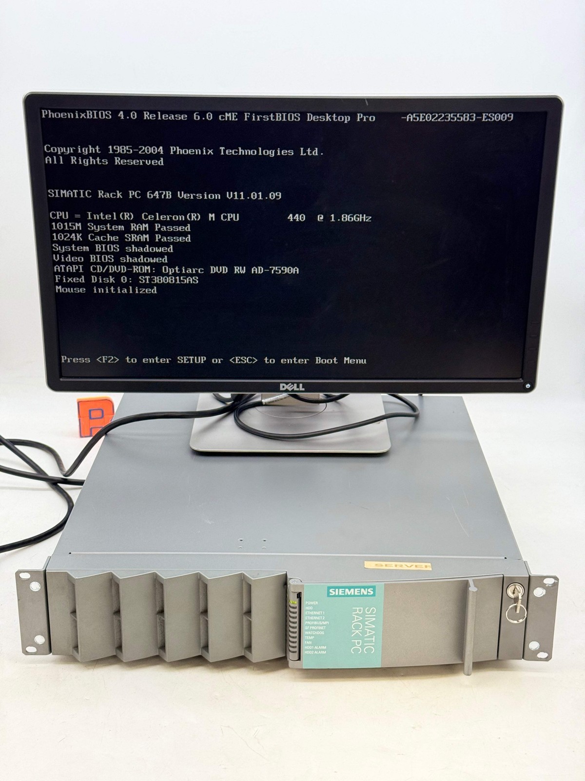 Siemens 6AG4112-0AA21-0BX3 Simatic Rack PC 647B w/ (x2) 6GK1161-3AA01 (Used)