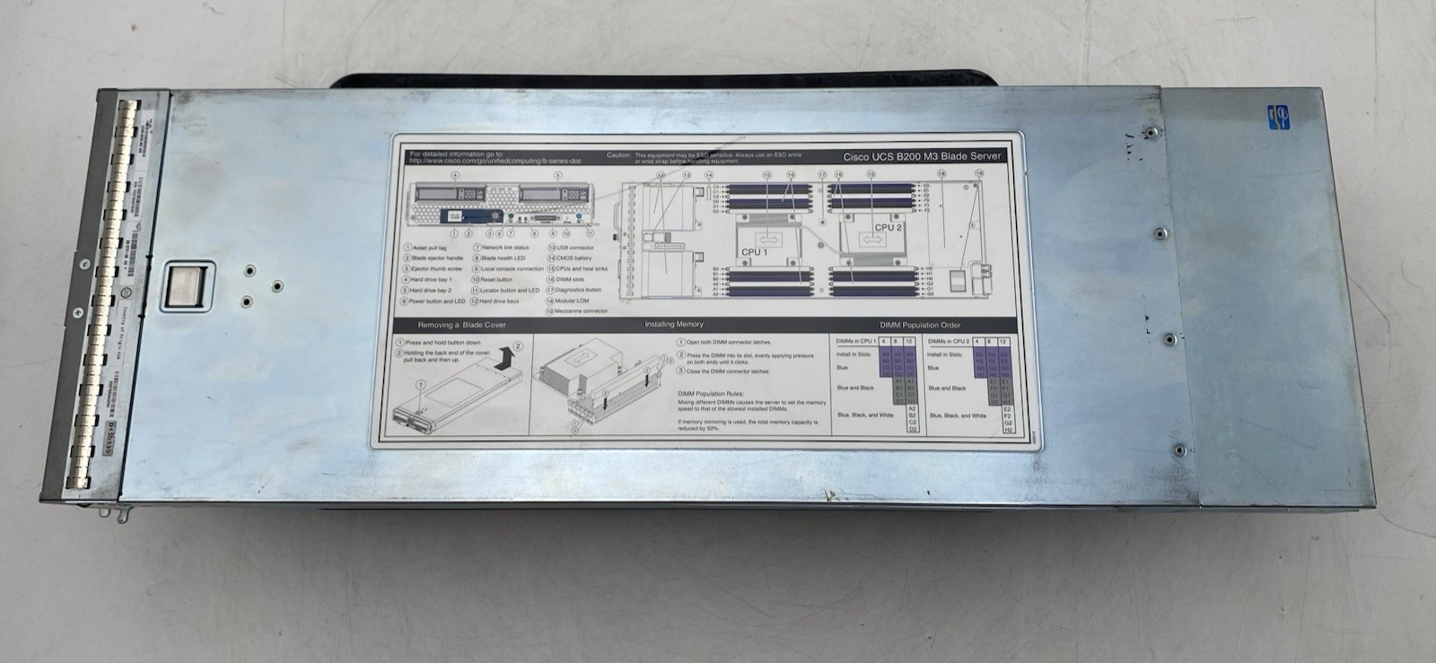 Cisco UCSB-B200-M3 V3 Blade Server w/ 2x E5-2650 SR0KQ & 128GB RAM | No Drives