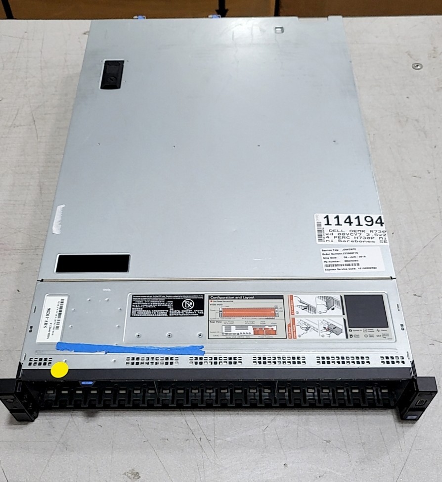 DELL OEMR R730xd 00VCY7 2.5″x24 Server PERC H730P Mini Barebones SEE NOTES