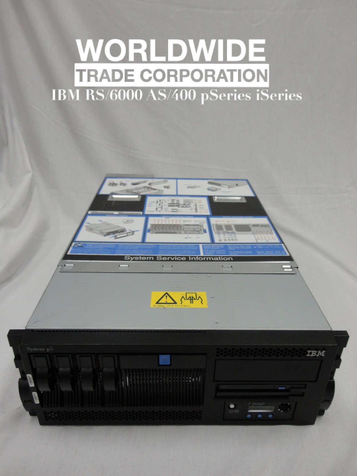 IBM 9113-550 1.65GHz 4-way POWER5 Processor, 16GB Memory,146.8GB HD w/ Rail Kit