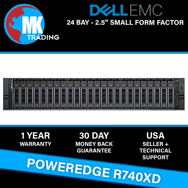 Dell PowerEdge R740XD 24B SFF 2U Server -V3- Choose CPUs/RAM/Drives – Wholesale