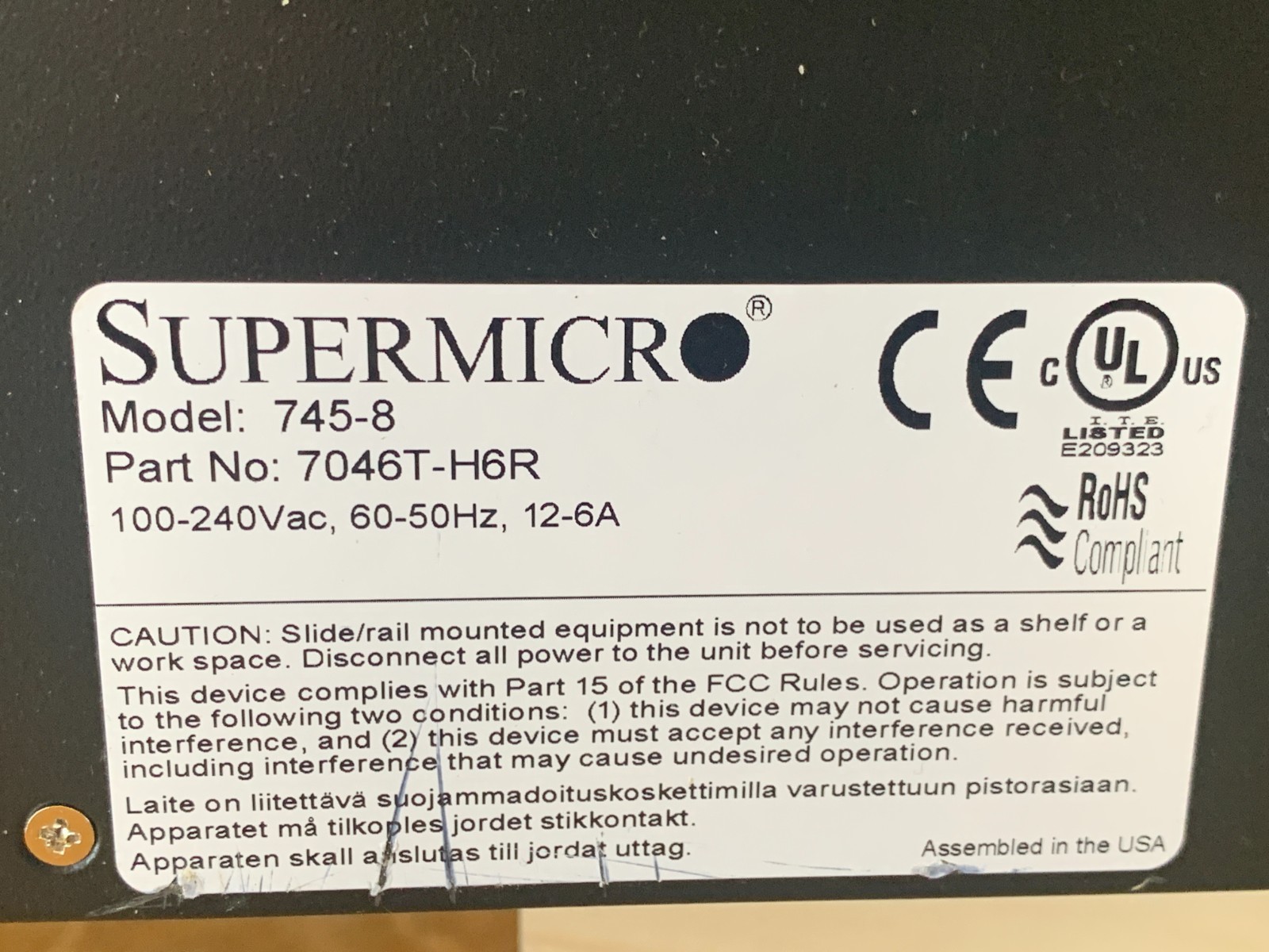 Supermicro CSE-745 4U 8-Bay Server X8DTH-6 24GB RAM Dual 800W PSU SAS743TQ