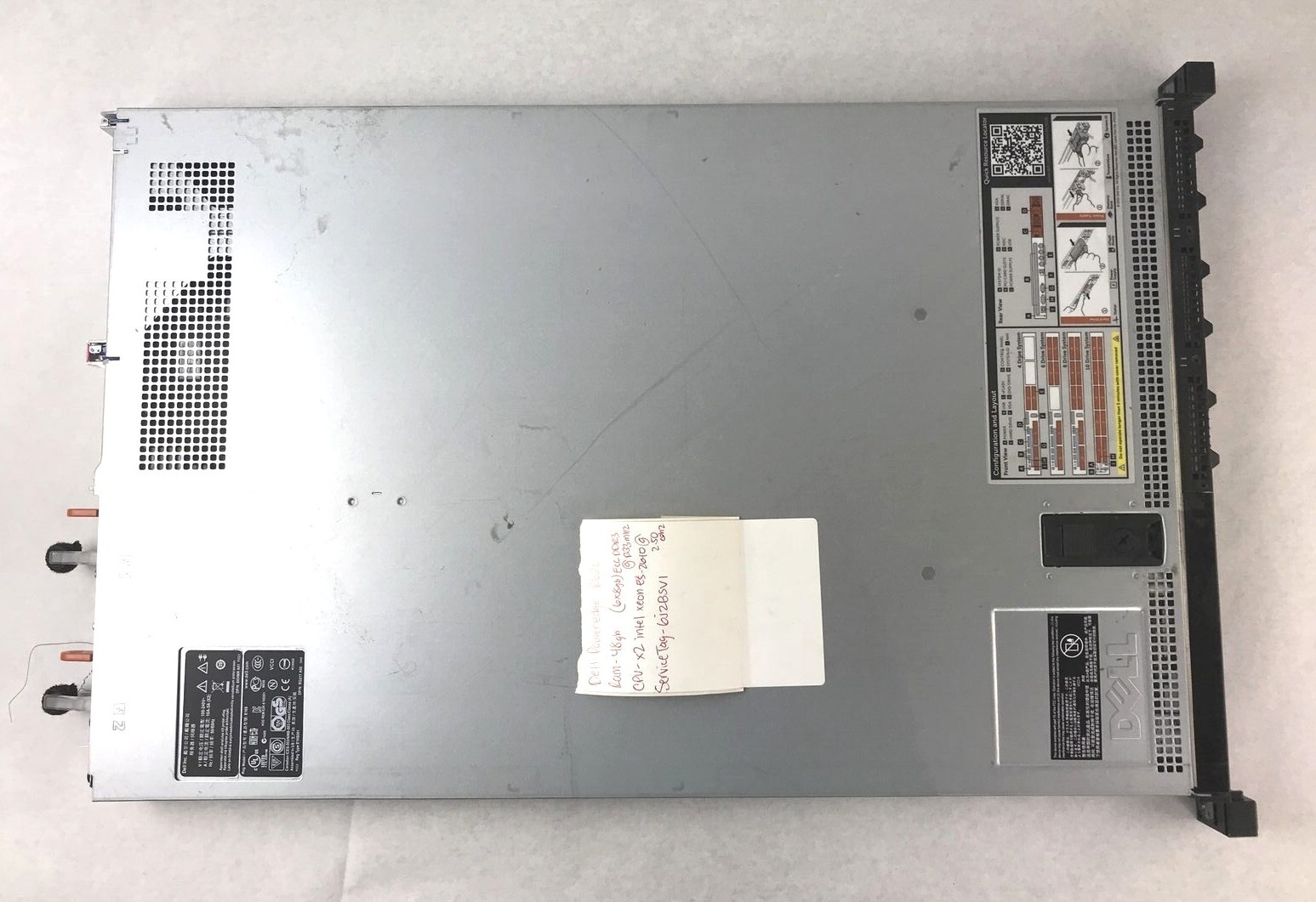 Dell PowerEdge R620 ST:6J2BSV1 48GB (6x8GB) ECC DDR3 Ram x2 Intel ES-2640 2.5Gh