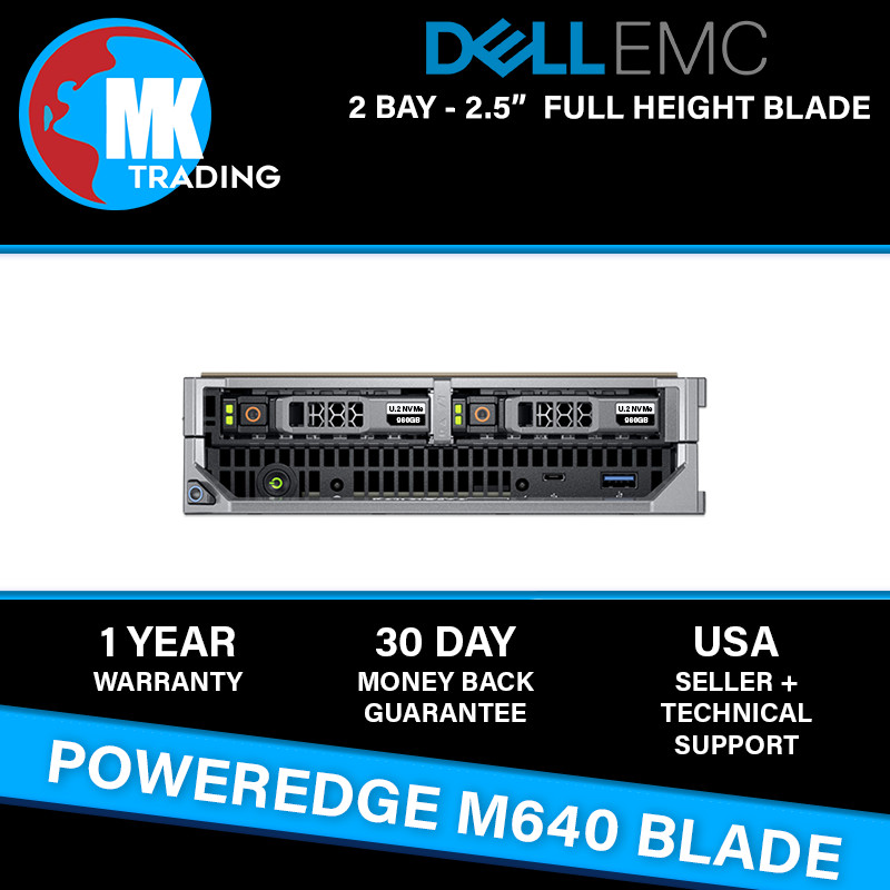 Dell PowerEdge M640 2B SFF Blade Server -V2- Choose CPUs/RAM/Drives – Wholesale