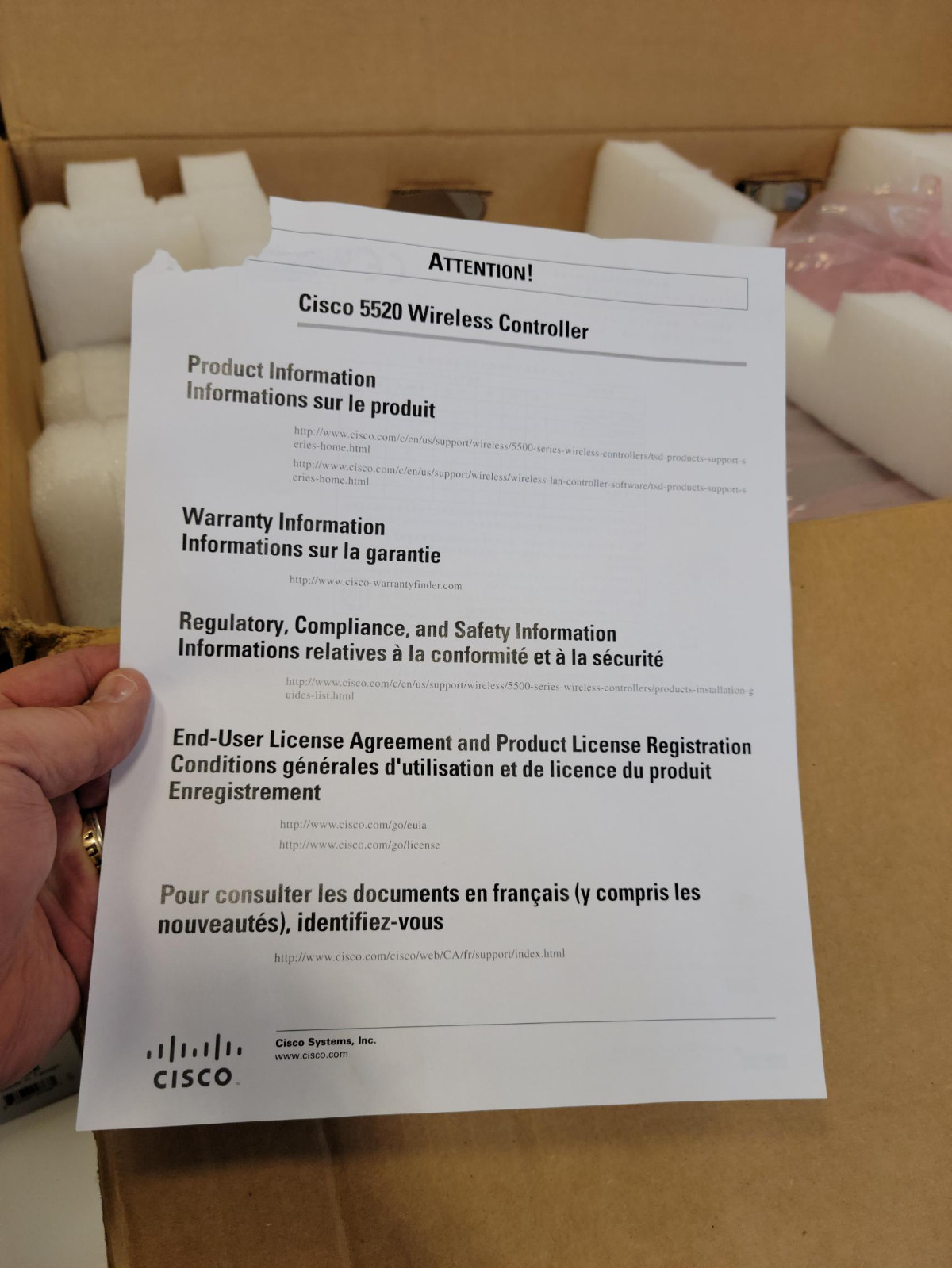 CISCO 5520 WIRELESS CONTROLLER (Model UCS C220 M4)