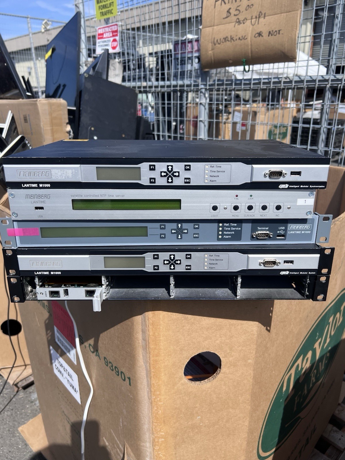 Lot Of Meinberg Lantime M1000 x 3 – & One Satellite Controlled NTP Time Server