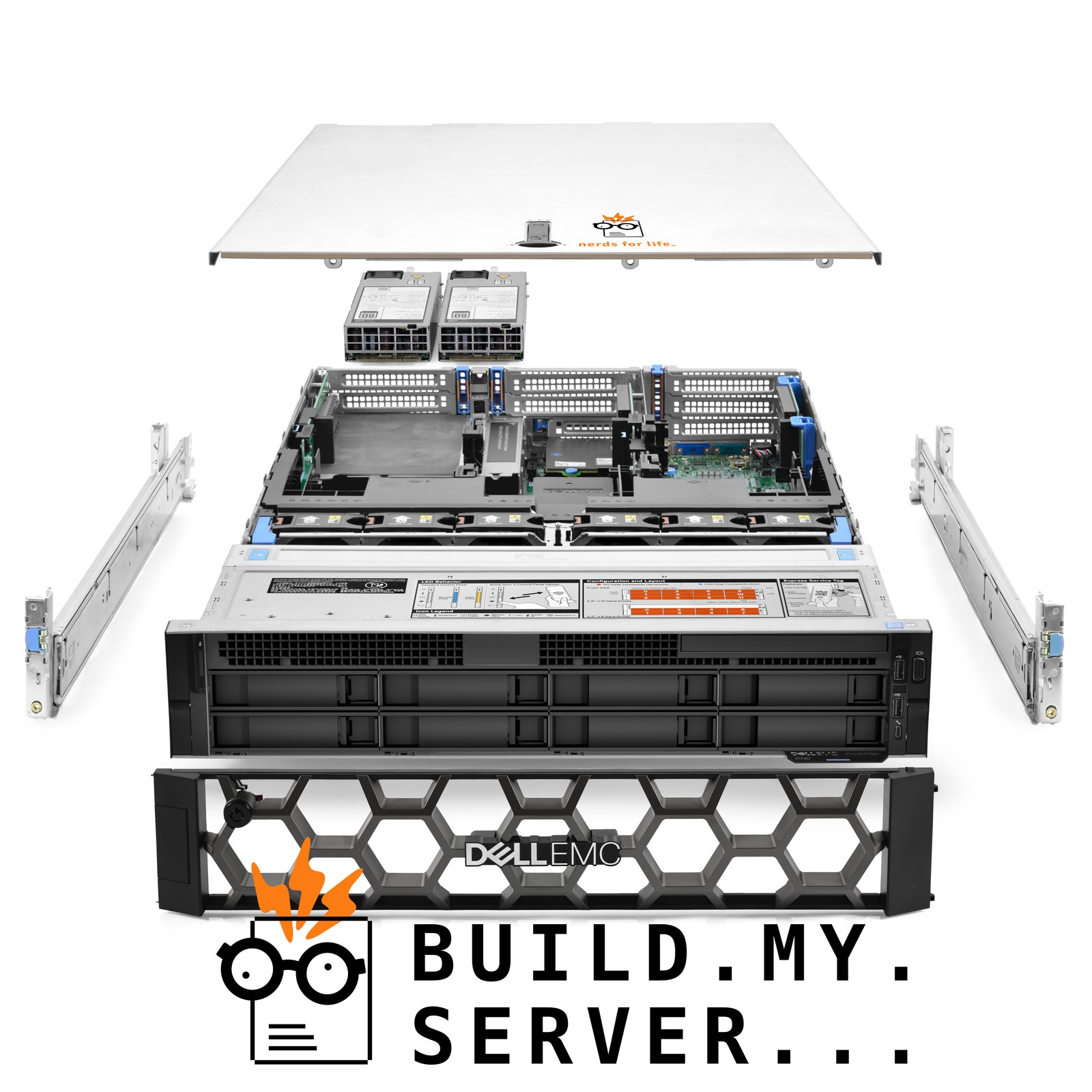Dell PowerEdge R740 8B LFF Server 3.00Ghz 36-Core 256GB RAM + 50TB Storage Rails
