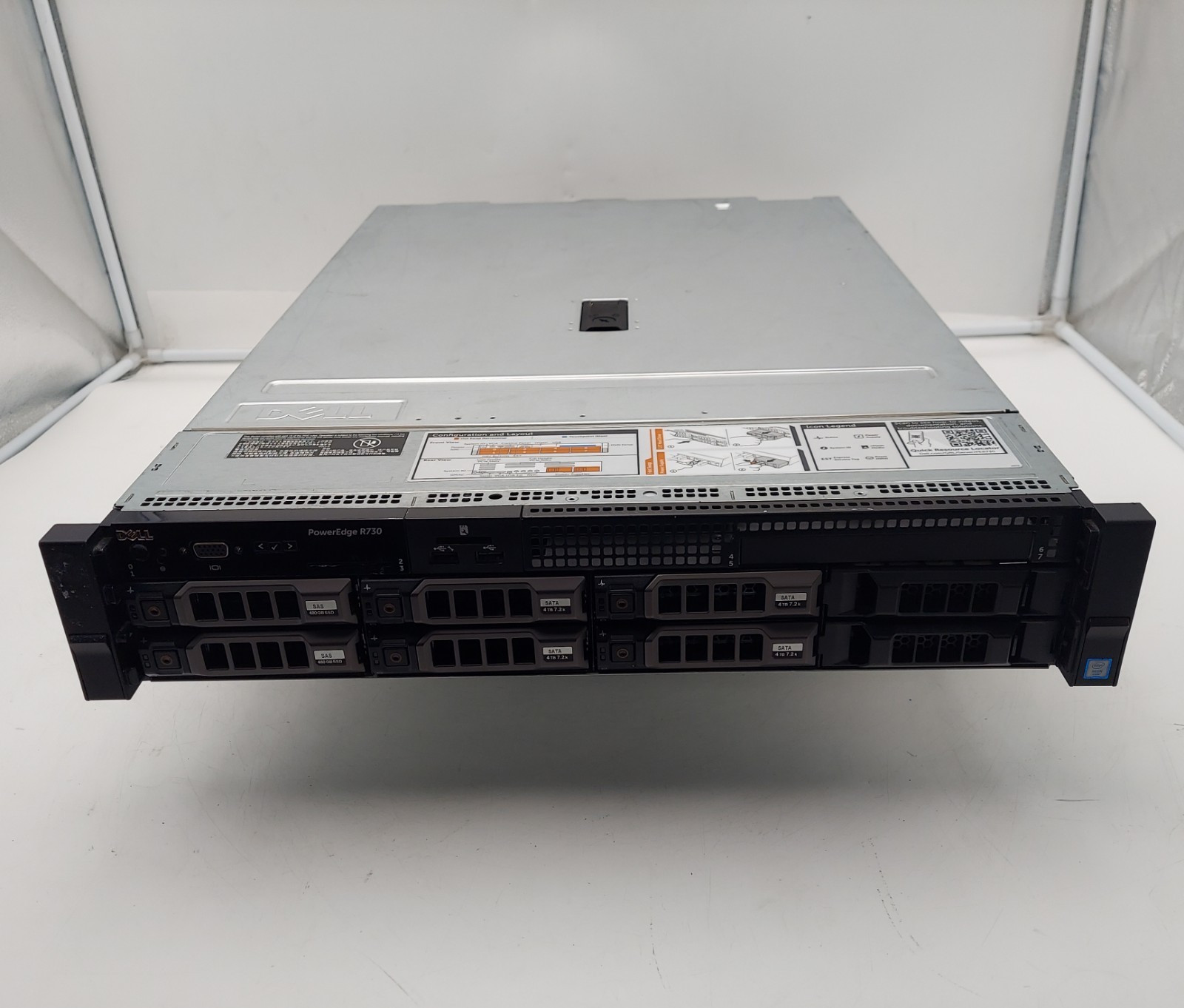Dell PowerEdge R730 Server 2x Xeon E5-2683 V3 2.00GHz 2x 750w PSU 16GB RAM NO HD