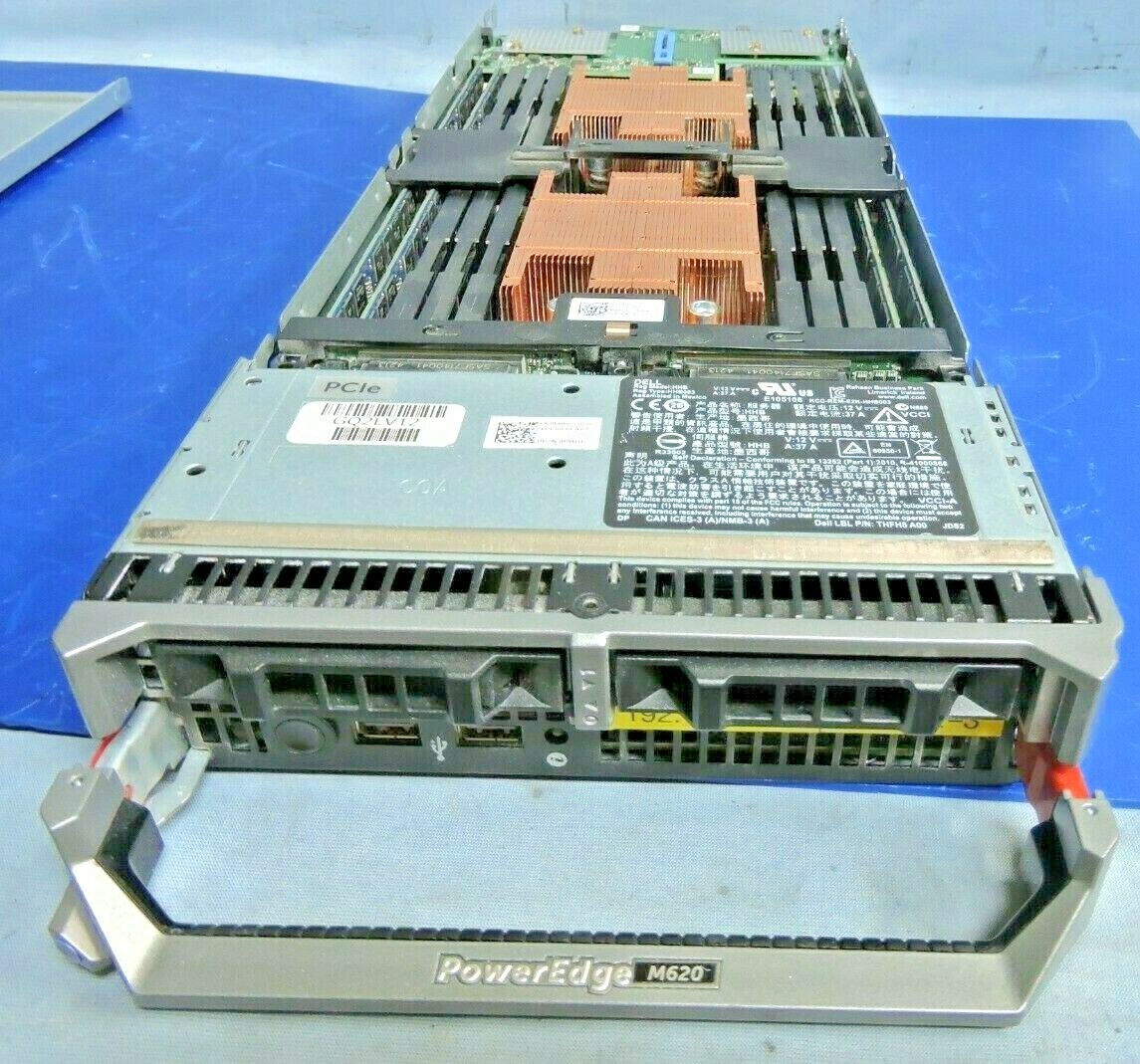 Dell PowerEdge M620 Server 128GB Ram 2x Xeon E5-2640 V2 NJVT7 2x 3N9XX PCIe Card