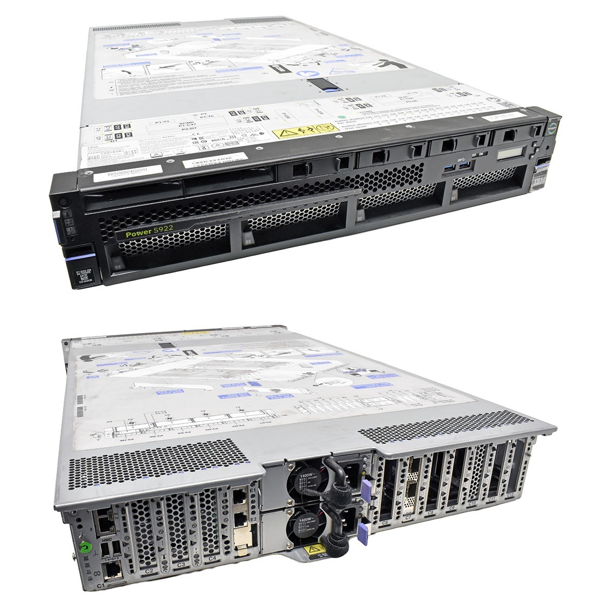 IBM Power S922 Server 2x Power9 CPU 4C 0GB PC4 8x SFF 2.5 2U 2-Port SFP28 25GbE
