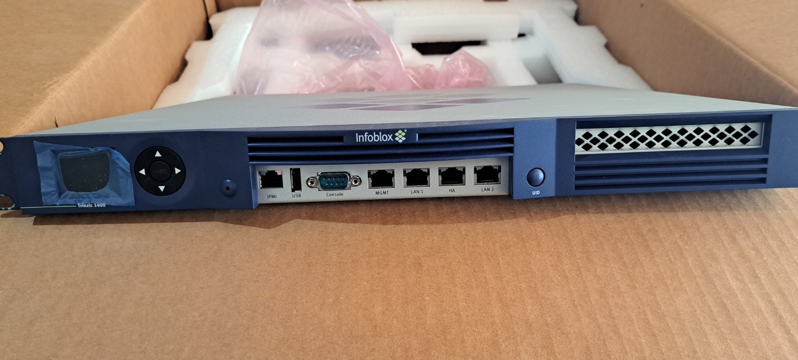 Infoblox Trinzic 1400 Rack-Mountable Network Server P/N: TE-1420-NS1GRID-AC