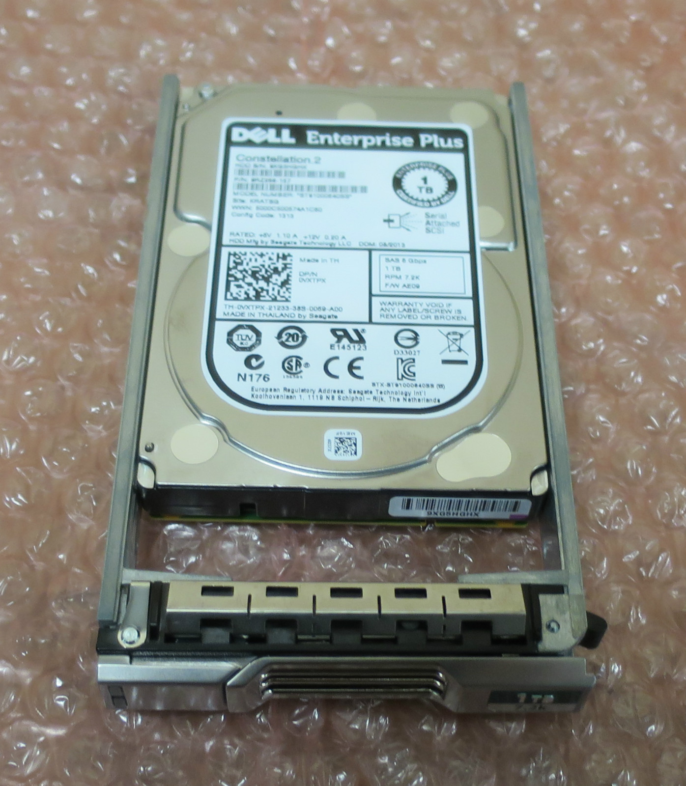 NEW Dell EqualLogic 1TB SAS 6GBp/s 7.2k 2.5″ HDD Hard Drive part number VXTPX