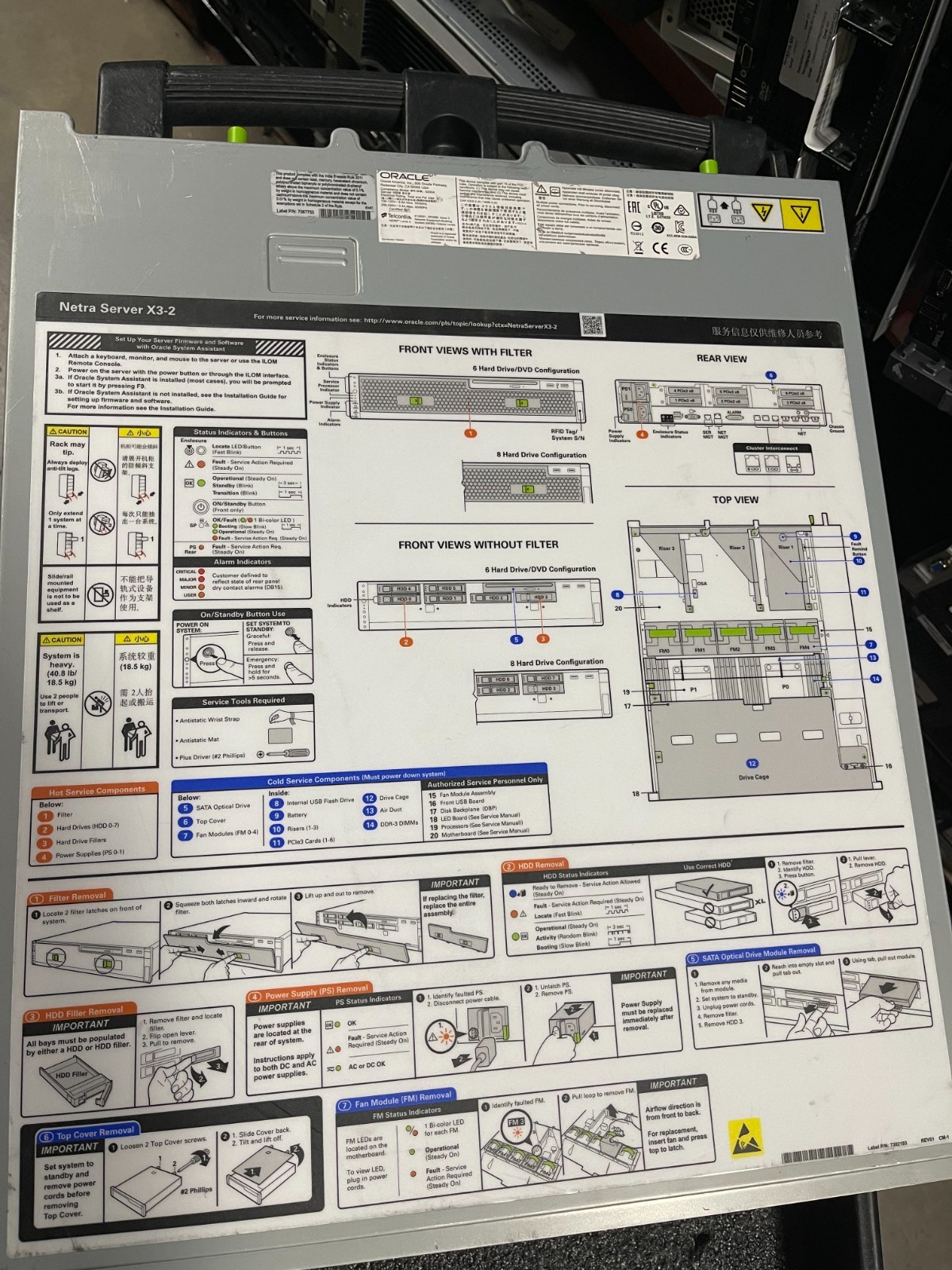 Strong-IT Sun Oracle Netra Server X3-2 8 Bay 2.5″ 7090903 CTO