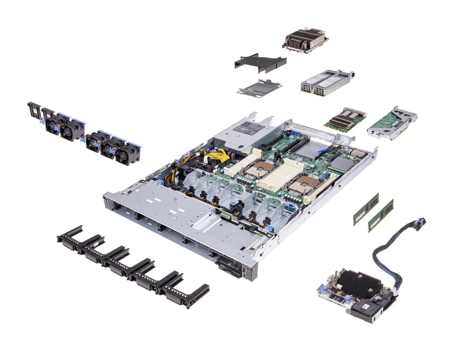 Server Dell R450 8×2.5″ with 1x Silver 4310 32GB H345 2x480GB 2xPSU rails