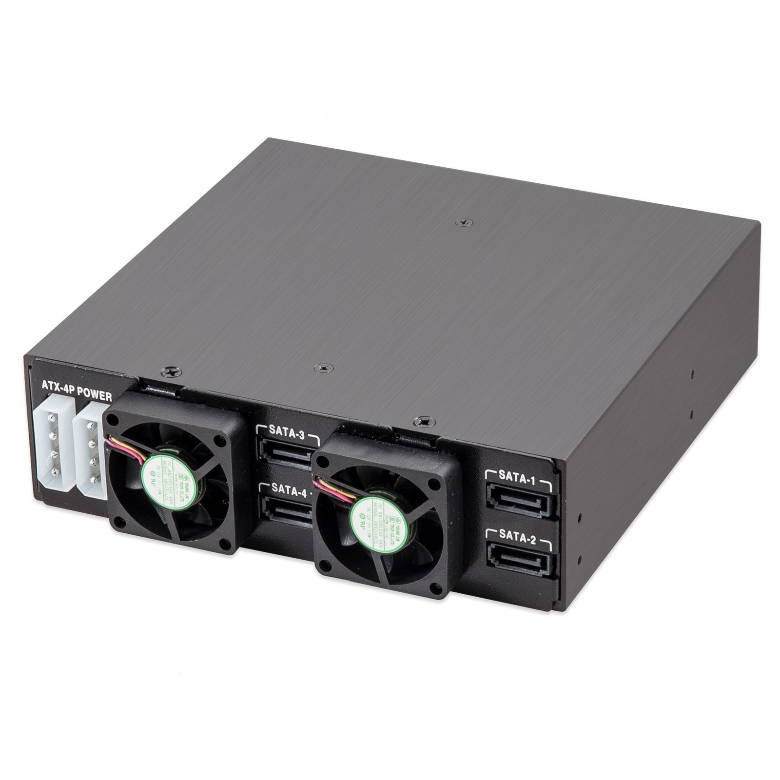 Syba 4 Bay 2.5” SATA Hard Drive Mobile Rack Mount for 5.25″ Drive Bays, fo