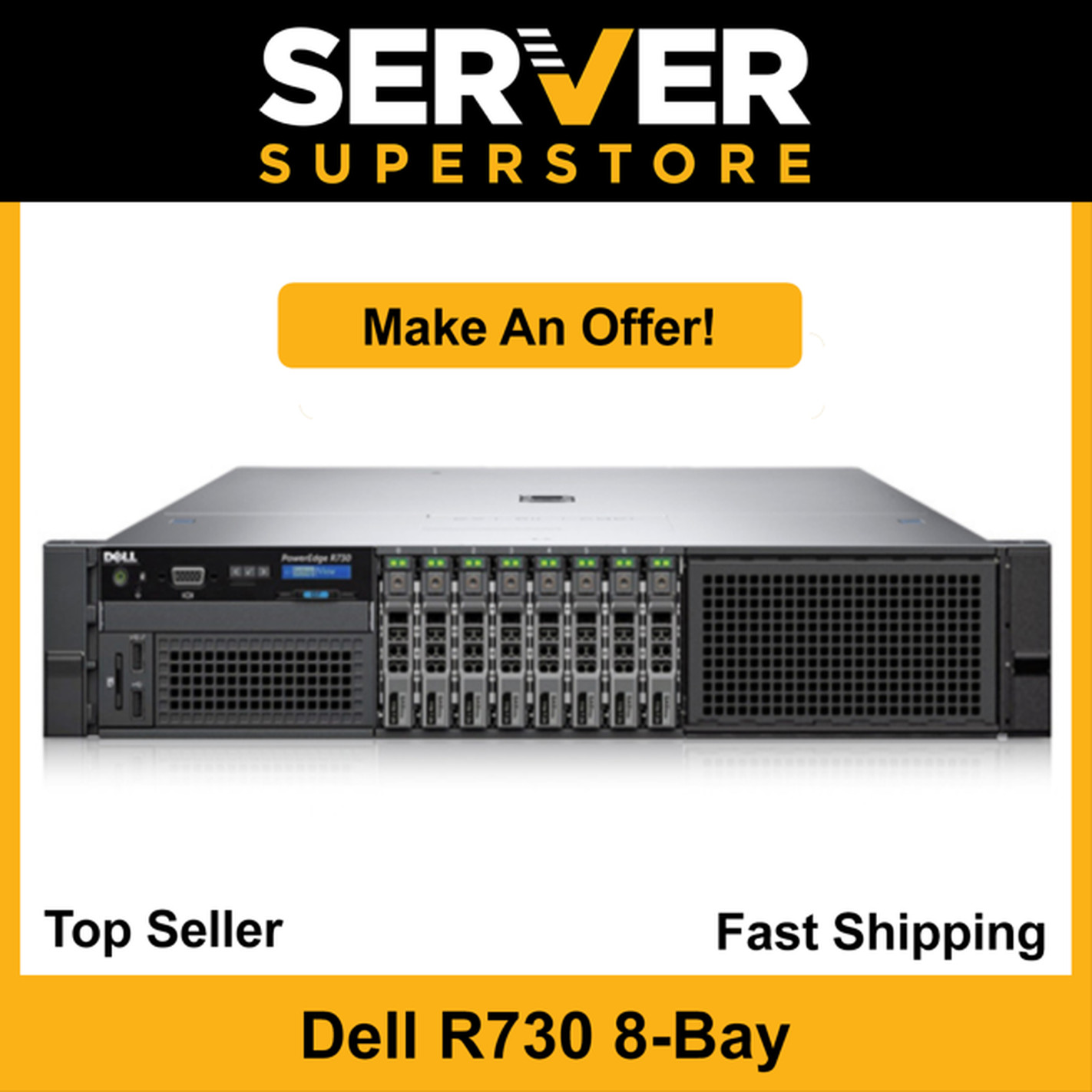 Dell PowerEdge R730 Server 2x E5-2660 V4 = 28 Cores 32GB H730P 8x 300GB 15K SAS