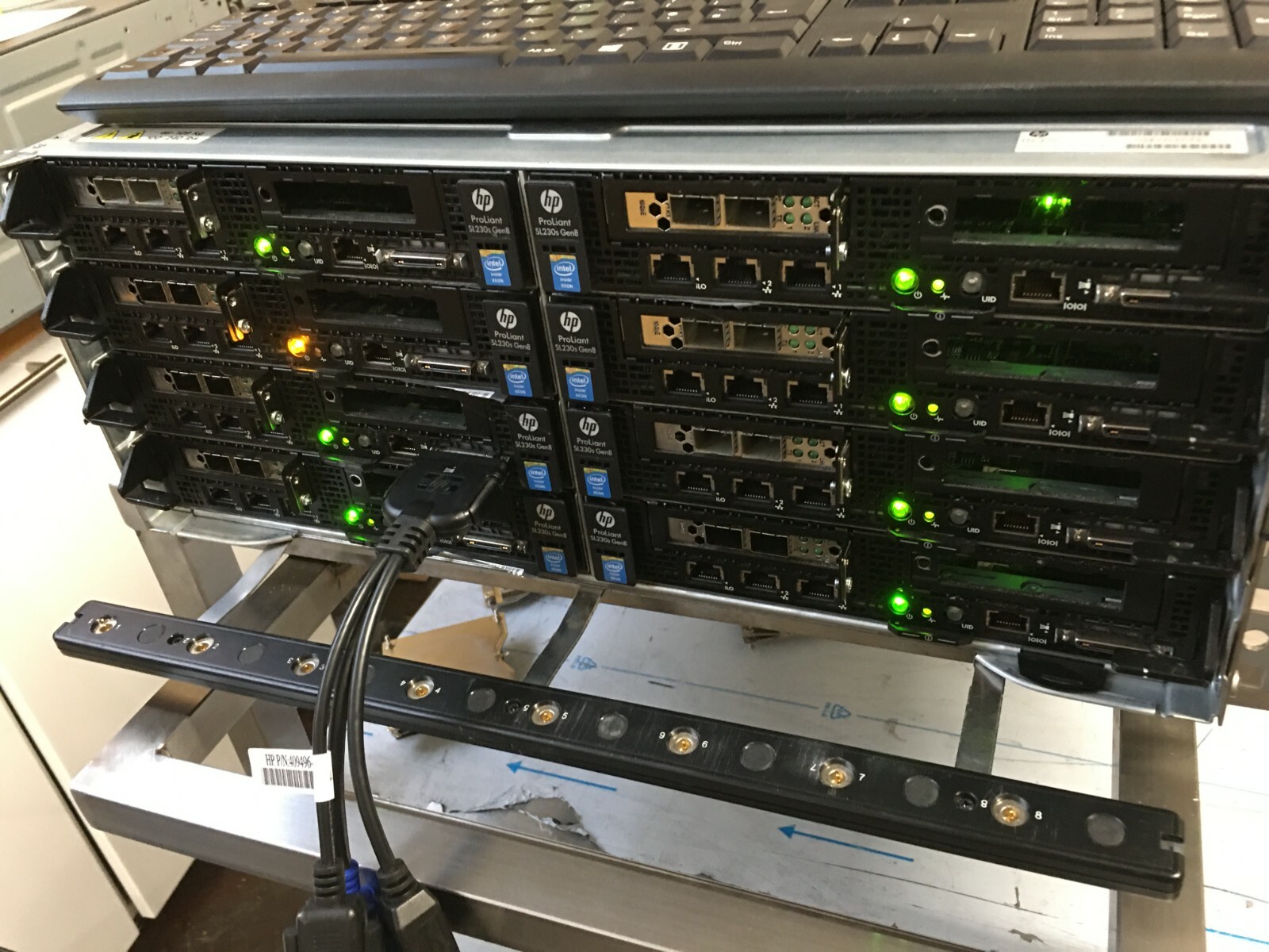 8x HP SL230s Gen8 Server 16x 8-Core E5-2650 V2 -256gb RAM HP S6500 Chasis HPC