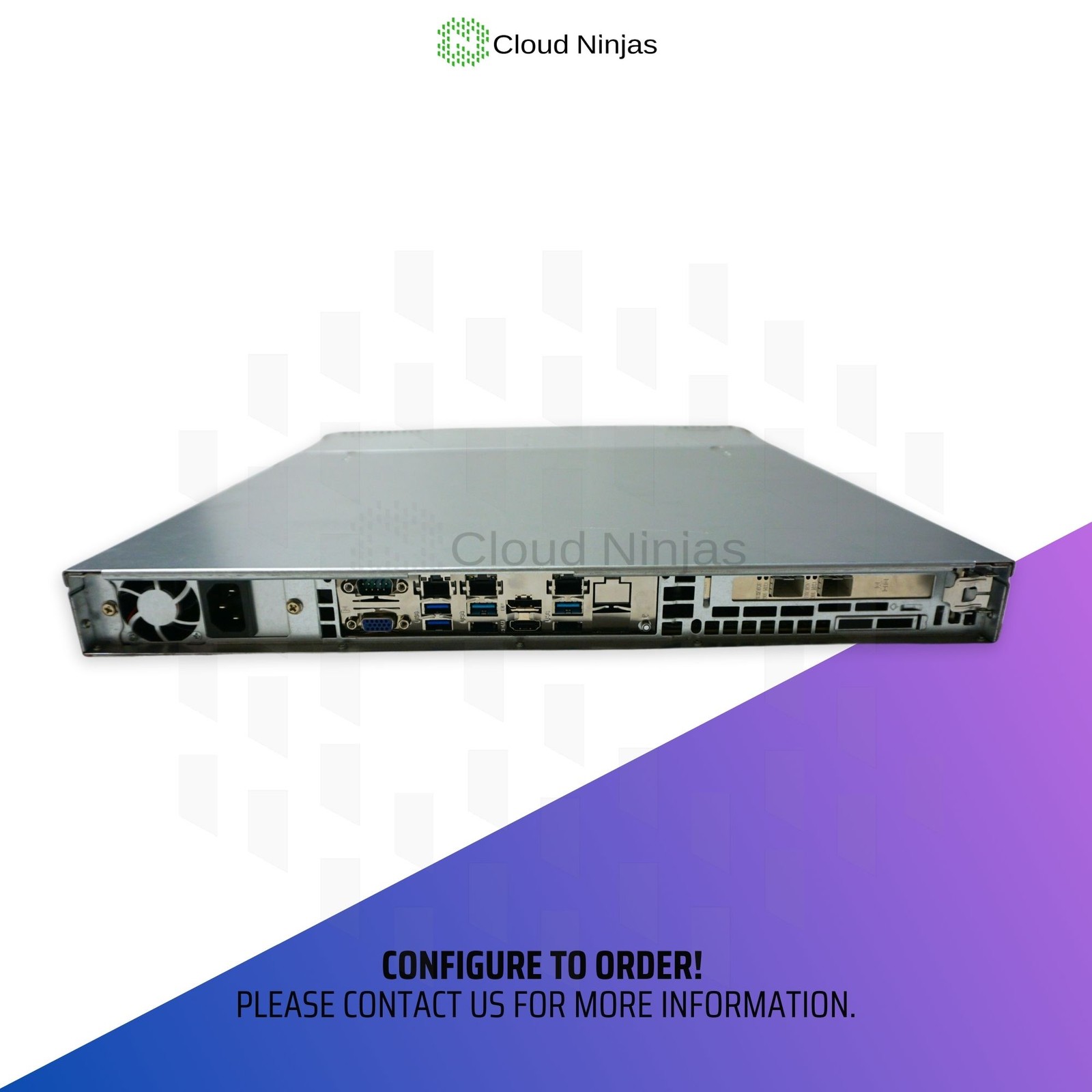 Cloud Ninjas ARA-4LS 1U 4 Bay Server AMD Ryzen 5 7600X 6 Core DDR5 ECC NVMe SSD