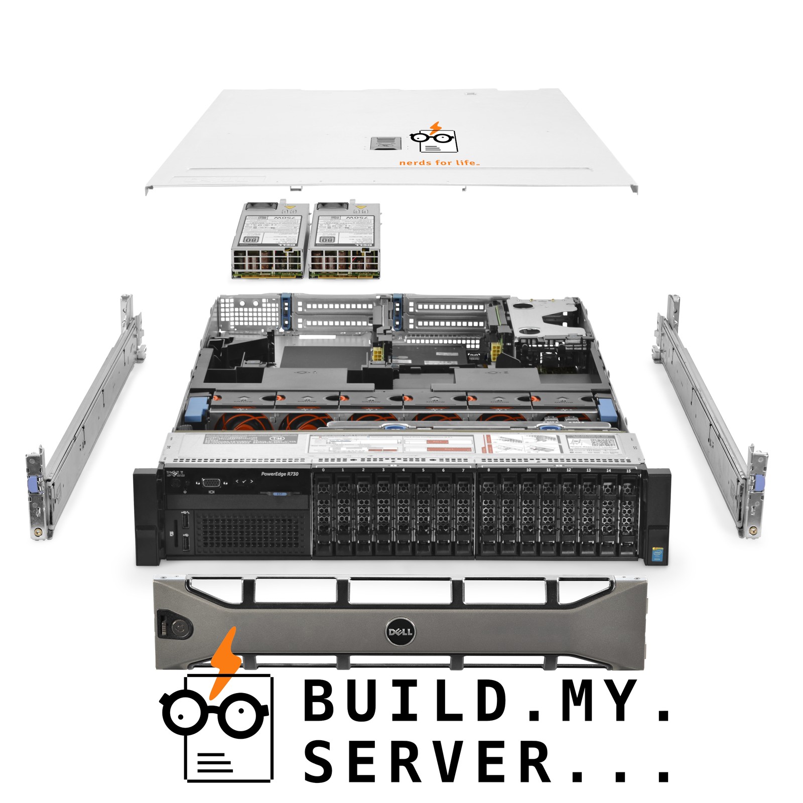 Dell PowerEdge R730 Server 3.40Ghz 6-Core 96GB RAM 1.6TB SSDs + 6.0TB HDDs Rails