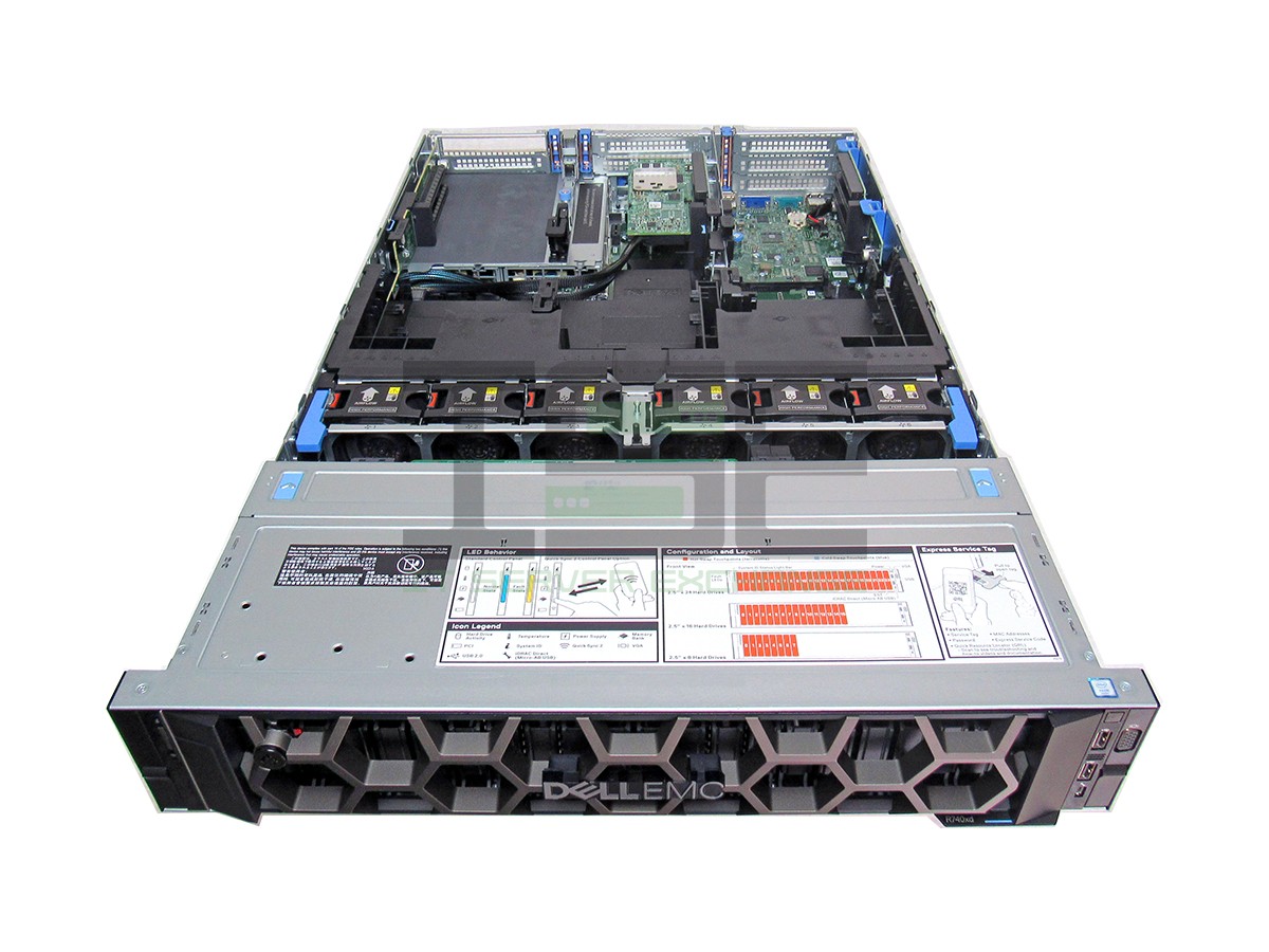 Dell R740xd 24SFF 44-C 2.1Ghz 512GB H740P 2x10G+2x1G RJ45 2x1100W PSU 12x Trays