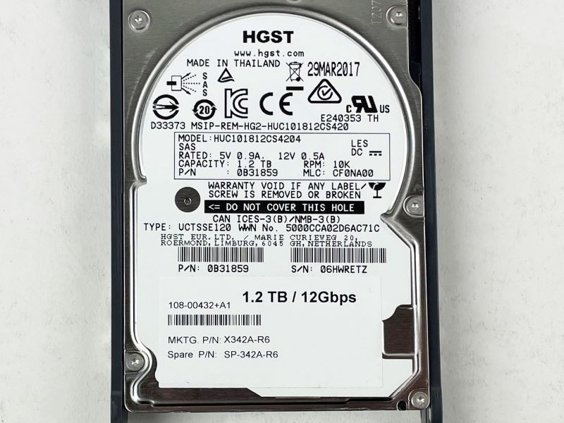 Netapp X342A-R6 1.2TB 10K 2.5″ 12GBPS