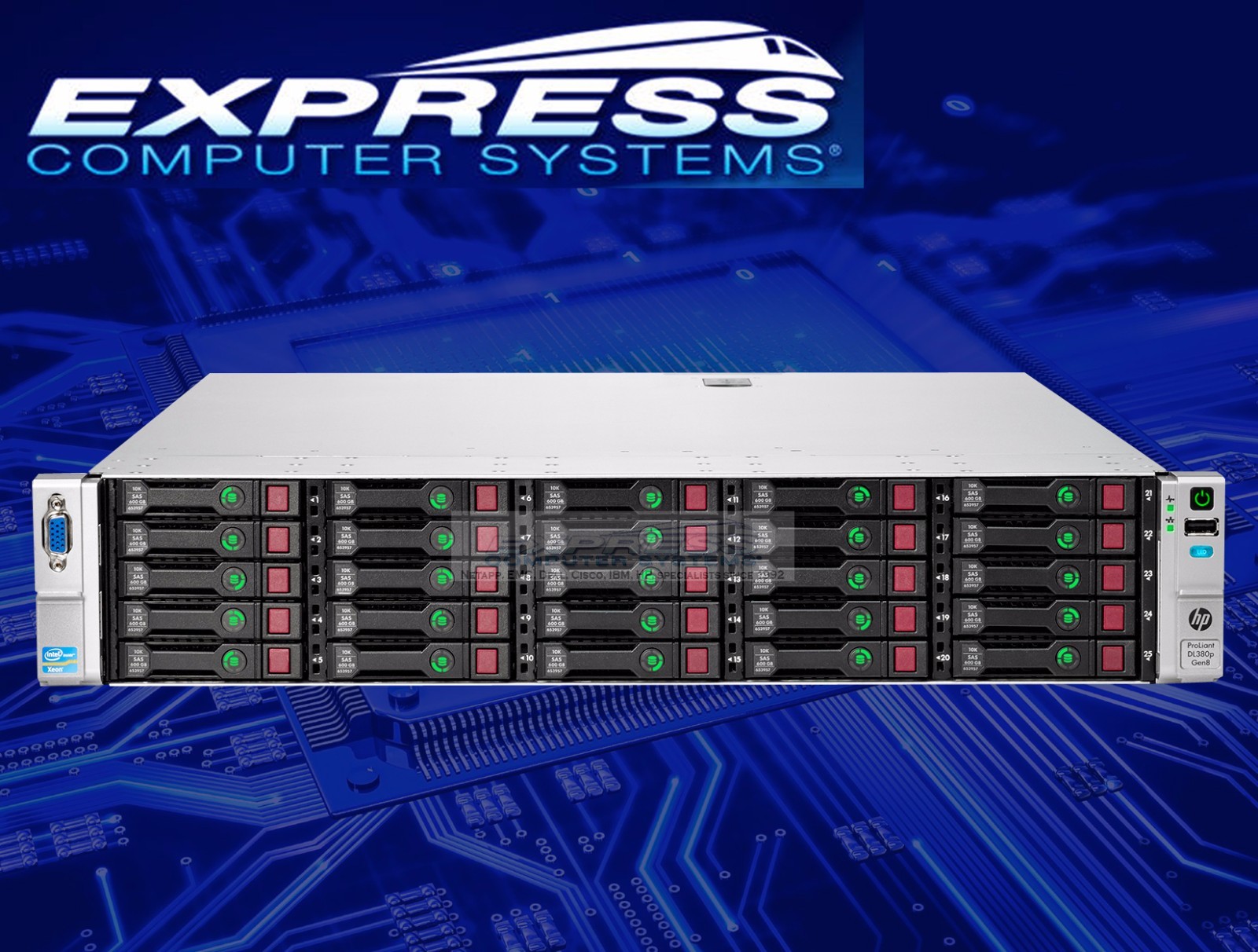 HP ProLiant DL380p G8 Gen8 E5-2650 2GHz 8-Core 24GB 25x 2.5″ SFF