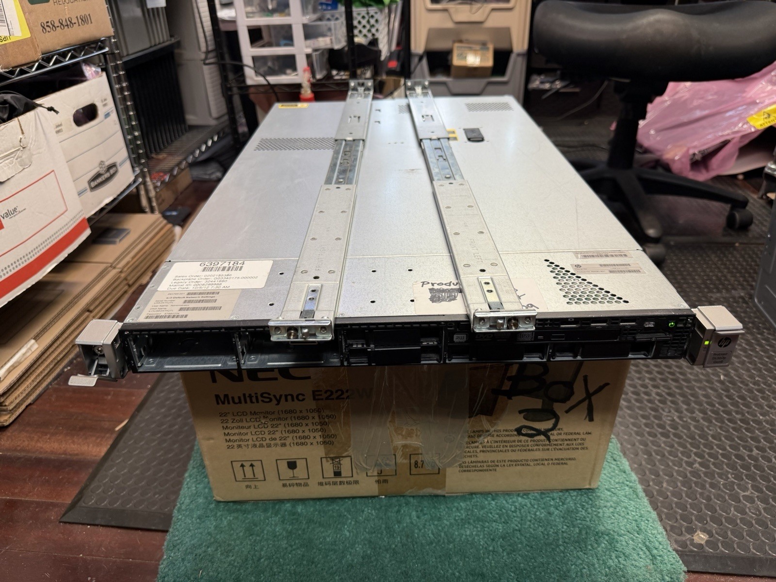 HP ProLiant DL360p Gen8, Xeon E5-2609 2.40GHz, 8GB ECC, P420i, 8-Bay SFF, Rails