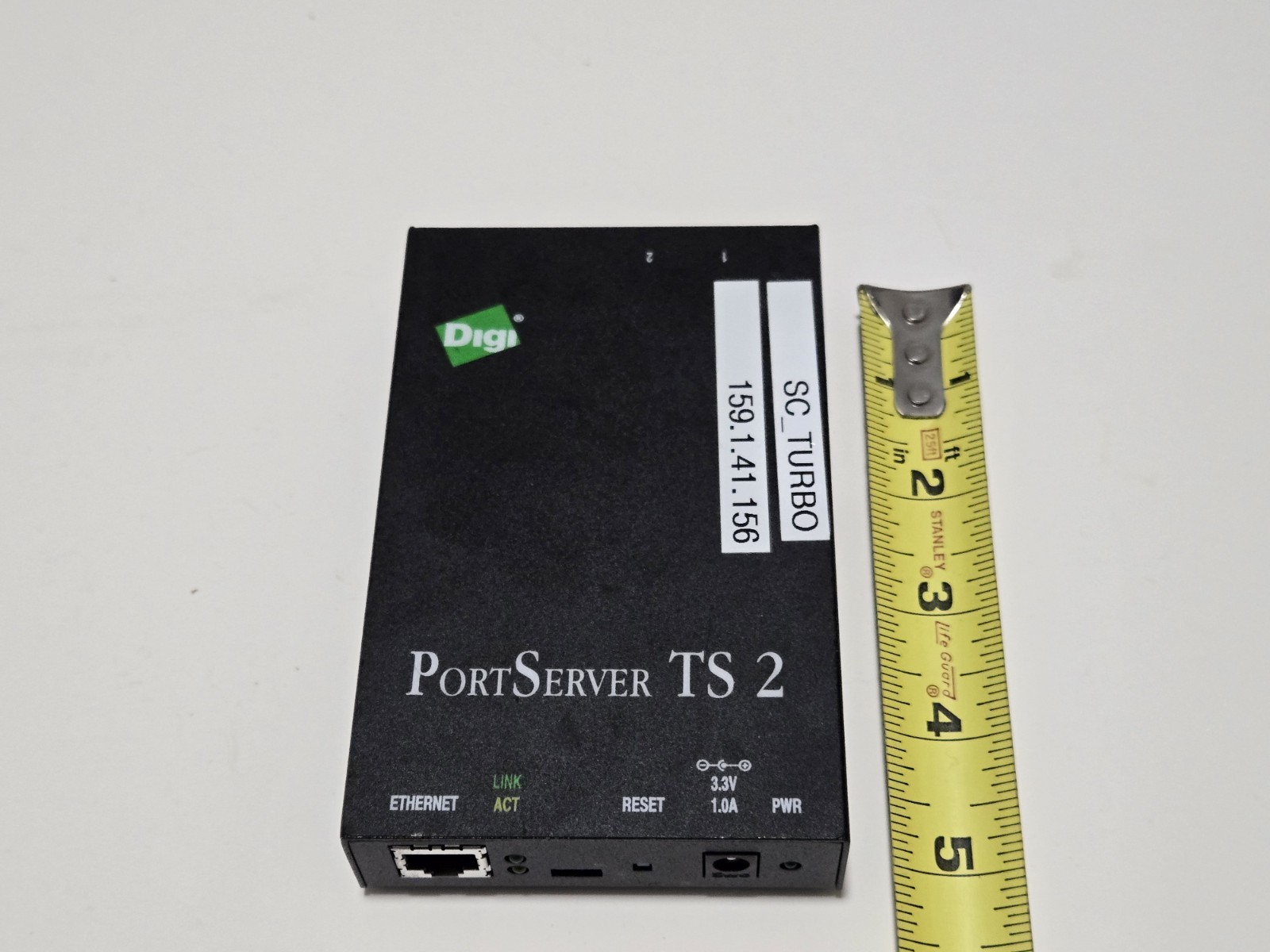 Digi PortServer TS 2-Port Serial to Ethernet Device EIA-232 RJ45 Jack READ