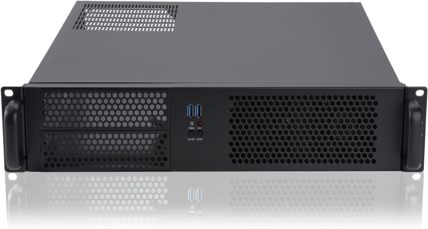 RackChoice 2U Server case Micro ATX Compact Rackmount 2 x 5.25 Chassis Support A