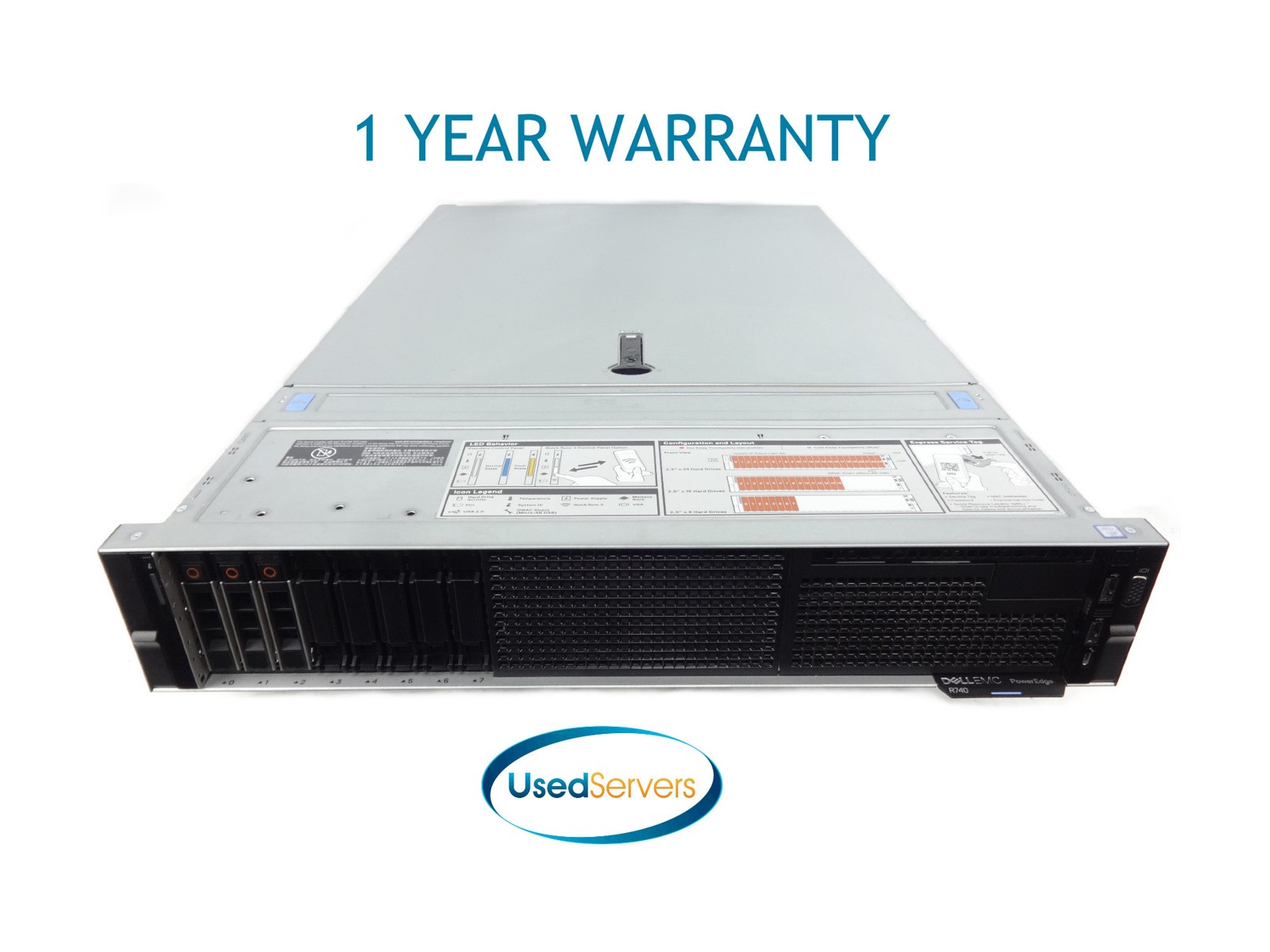 Poweredge R740 8SFF 2x Gold 5118 2.3GHZ=24Cores 32GB 2133 3x 600GB 6G H730P