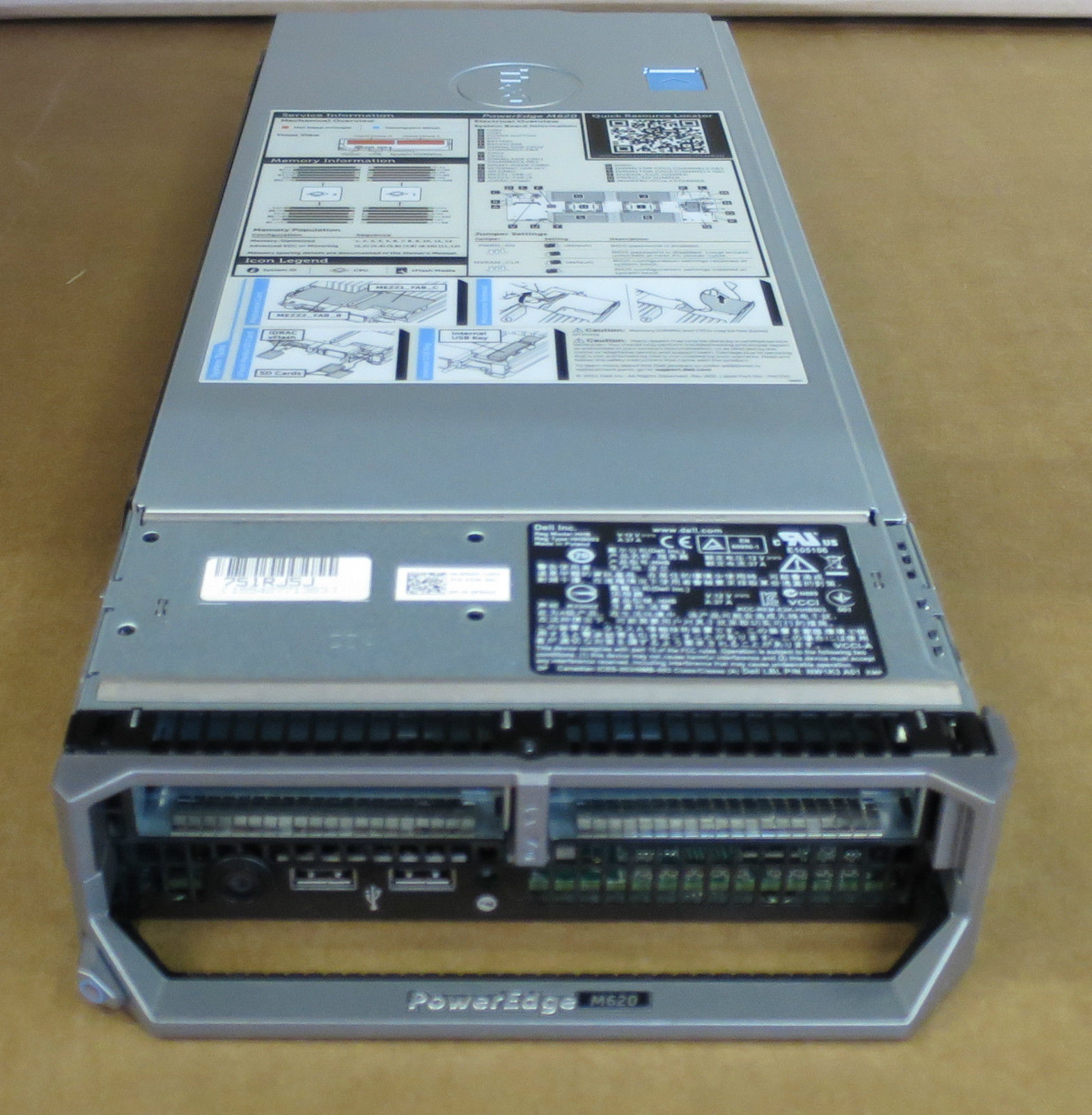 Dell PowerEdge M620 Blade Server 2x Eight-Core E5-2660 2.2GHz 32GB Ram 146GB HDD