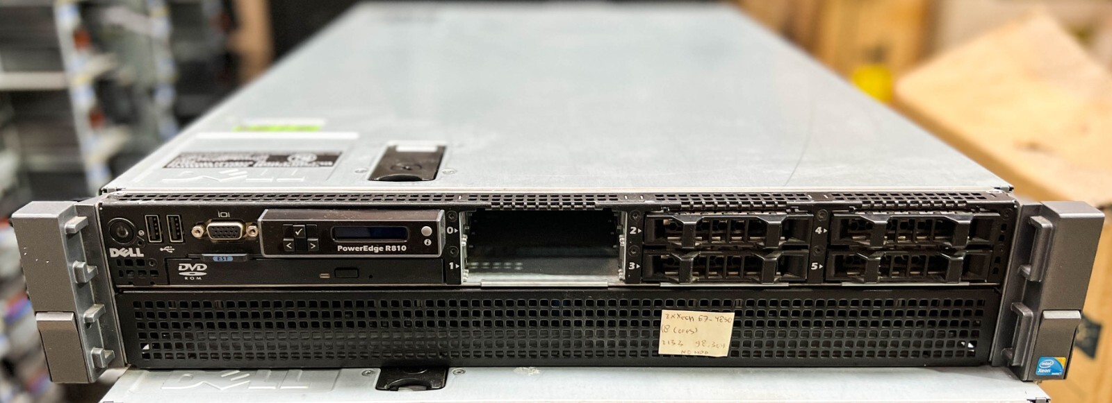 Dell PowerEdge R810 | 2x Xeon 8Core E7-4850 @2GHz 98GB Perc H700, NoHDD, 0CWKPJ