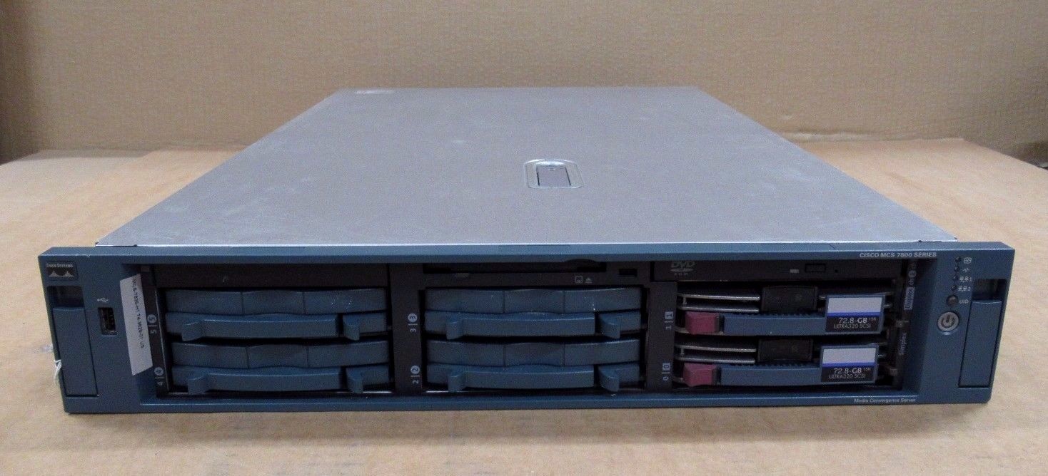 Cisco MCS-7835-H1 MCS 7800 Series Media Convergence Server 3.40GHz 2GB 2x 72.8GB