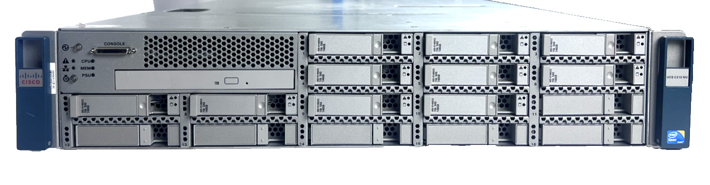 Cisco R210-2121605W UCS C210 M2 2x Intel Xeon E5640, 48GB, 10x 146GB HDD, 2x PSU