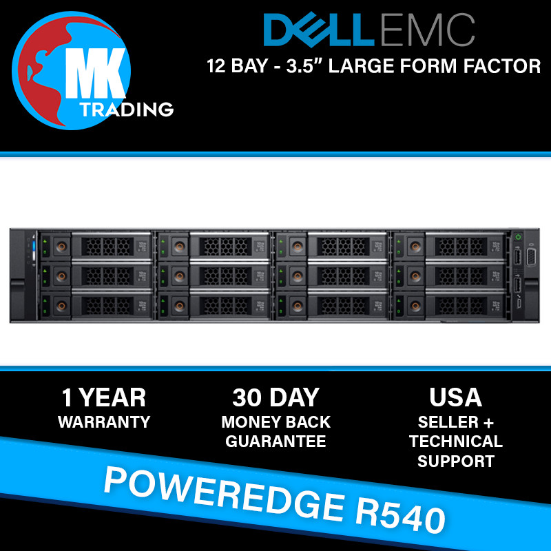 Dell PowerEdge R540 12B LFF 2U Server -V1- Choose CPUs/RAM/Drives – Wholesale