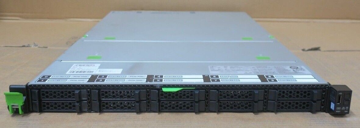 Fujitsu Primergy RX2530 M5 10-Bay CTO 1U Server 4 x 2.5″ PCIe SSD 6 x SAS/SATA +