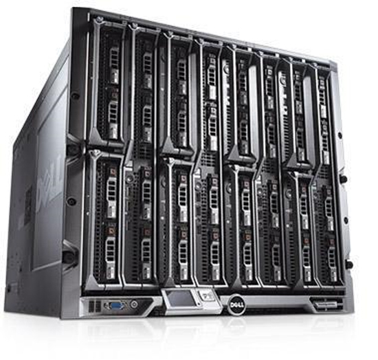 Dell PowerEdge M1000E Chassis + 16 x M610 blade servers 32 x SIX-CORE XEON 768GB