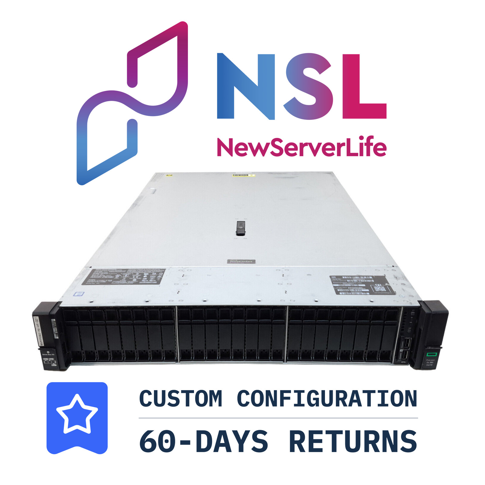 HP ProLiant DL380 Gen10 24SFF 2x Gold 6150 2.7GHz =36 Cores 128GB P408i-a 4xRJ45