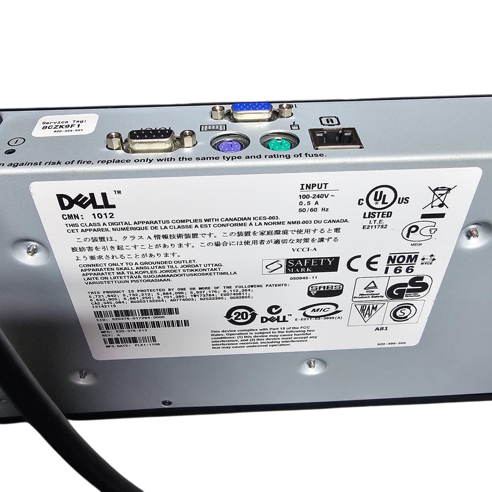 Dell PowerEdge 180AS 8-Port Analog KVM Switch Console Rackmount