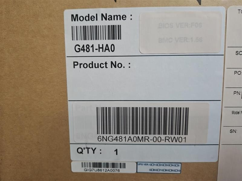 GIGABYTE G481-HA0 Barebone Disk Array / Server No CPU/RAM/HDD w 2x Heatsync