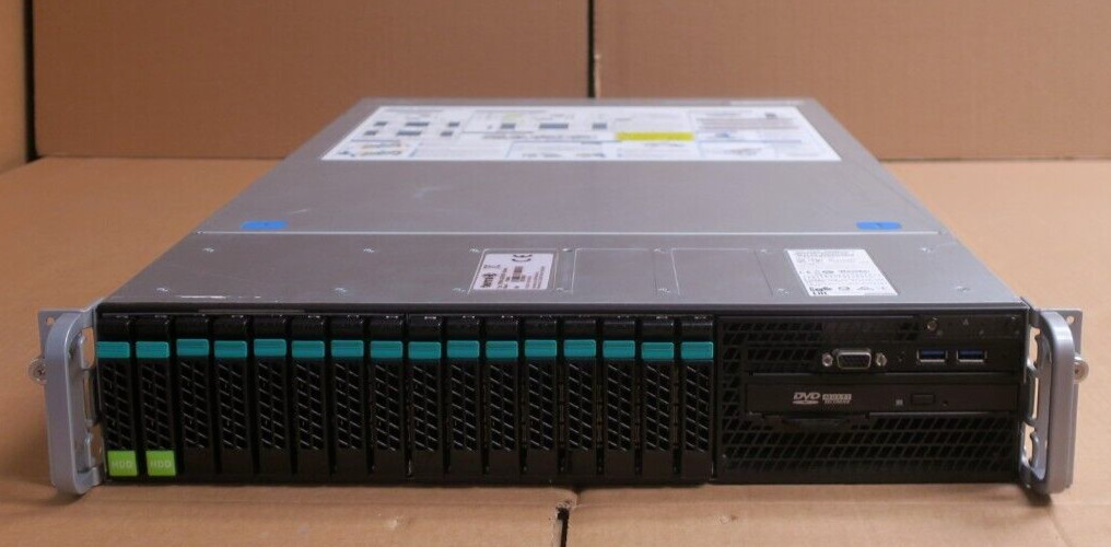 Intel R2208WTTYSR Terra 7220 G2 Server 2x 14C E5-2690v4 16GB RAM 16x 2.5″ Bay